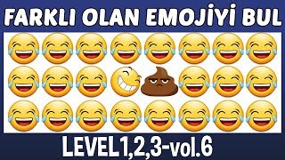 Farklı Olan Emojileri Bul Zorluk seviyeleri 123  Emoji Bulmaca Yarışması [upl. by Hadeehsar]