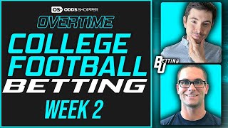 College Football Picks amp Predictions Week 2 BONUS BETS  Betting U OVERTIME [upl. by Seldun]