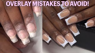 ACRYLIC OVERLAY ON NATURAL NAILS HOW TO DO OVERLAY NAILS [upl. by Earesed]