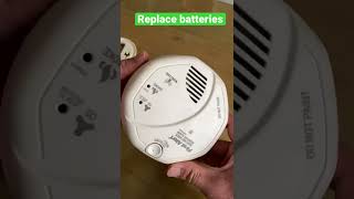 replace battery First Alert Smoke and Monoxide tools [upl. by Enaed]