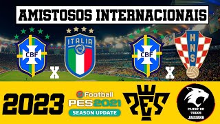 LIGA MASTER 104  Amistosos contra Itália e Croácia PES 2021 [upl. by Omarr]