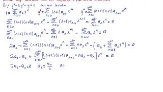 44 Diferansiyel Denklemler  Lineer denk için seri çözümleri  Adi nokta civarında 2 [upl. by Weirick]