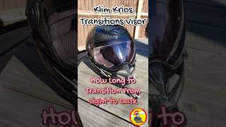 Light to Dark Transition Time  Klim Krios Pro Transitions Visor  Face Shield  Photochromic Lens [upl. by Asilet]