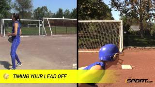 Base Running in Softball How to Take a Lead Off [upl. by Nyleak]