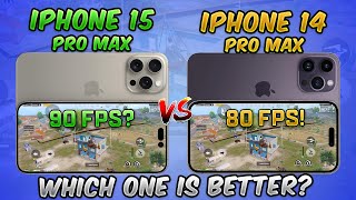 iPhone 15 Pro Max vs 14 Pro Max 90 FPS Comparison in PUBG Mobile amp BGMI Which one is Better [upl. by Gerladina]