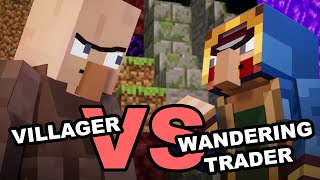 Wandering Trader vs Villager Rap Battle  Minecraft Animation  Community Request [upl. by Anoyi]