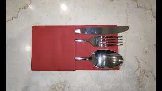 The easiest and fastest way to fold paper napkins for your cutlery foldingnapkins [upl. by Leirua]