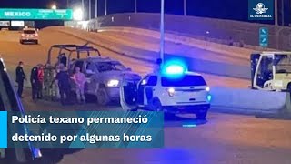 Policía de Texas cruza la frontera y detiene a sujeto en México frente a Guardia Nacional [upl. by Ialokin]