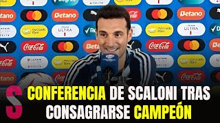 Conferencia de Prensa de Scaloni  Argentina Campeón de Copa América 2024  Argentina vs Colombia [upl. by Elocon]