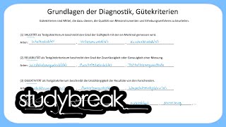 Grundlagen der Diagnostik Gütekriterien  Kompetenzentwicklung [upl. by Nnylimaj]