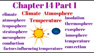 Geography Ch 14 Part 1 Climate Atmosphere Insolation Temperature [upl. by Annehcu]