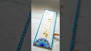 Dot Mandala Art Resin Name plate ideas dotmandalas resin nameplates art diy diwaligifting [upl. by Us61]