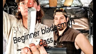 Knife Making 101 teaching my buddy [upl. by Georglana]