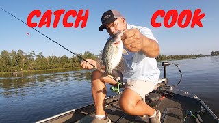 SacalaitCrappie Fishing In Louisianas Atchafalaya Basin CatchCleanCook [upl. by Aicatsanna]