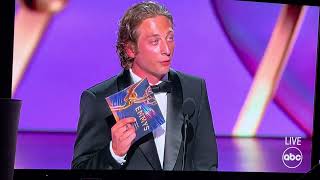 Jeremy Allen White Acceptance Speech Emmys 2024 [upl. by Ahsienat230]