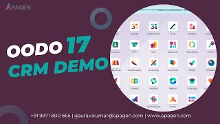 Discover the power of Odoo 17 CRM in this comprehensive demo By Apagen Solutions [upl. by Yantruoc]