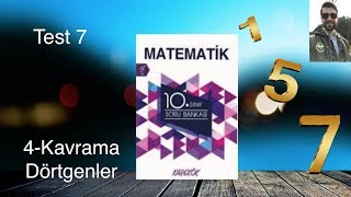 Karekök Yayınları 10 Sınıf Matematik Ünite 4 Kavrama Test7  Yamuk [upl. by Ashbaugh285]