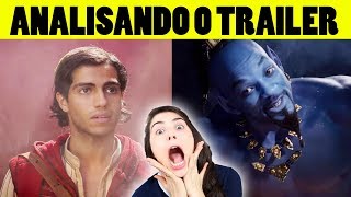 COMENTANDO O TRAILER OFICIAL DE ALADDIN [upl. by Anecusa]