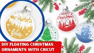 How To Make Floating Ornaments With Cricut [upl. by Sucitivel]