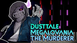 Dusttale The Murderer  Megalovania ▶ Synthesia  Piano Tutorial [upl. by Lyreb352]