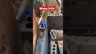 How to put weep hole in a brick wall 🧱 [upl. by Dex202]