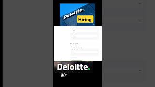 deloitte hiring for freshers register within today dont miss this opportunity deloitte jobs [upl. by Odessa]