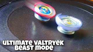 ultimate valtryek power launch vs guilty longinus beyblade fight [upl. by Ayahs]