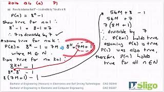 Proof by induction Divisibility example 2 Leaving Cert Higher Level Maths [upl. by Ashton]