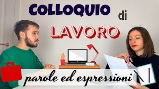 Dialogo COLLOQUIO di LAVORO  Espressioni e Parole Italiano Commerciale  Business Italian 🤓 [upl. by True]