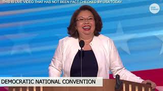 Tammy Duckworth 2024 DNC full speech on miracle of IVF and Donald Trumps military comments [upl. by Agni]