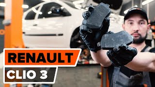 Comment remplacer des plaquettes de frein avant sur RENAULT CLIO 3 TUTORIEL AUTODOC [upl. by Duyne665]