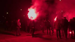 Afición del Leganés Corteo Pepinero Ghetto28 Derbi Leganés VS Getafe 07122018 [upl. by Amadeus204]