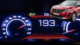 Peugeot 5008 Hybrid 136 HP eDCS2 acceleration 060 mph 0100188 kmh top max speed GPS drag time [upl. by Scharff]