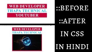 CSS Advanced Tutorial in Hindi Before and After Pseudo Elements in CSS in Hindi [upl. by Eronel]