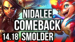 NIDALEE vs SMOLDER TOP  Comeback Quadra 1700 games 37k DMG  EUW Grandmaster  1418 [upl. by Aicarg889]