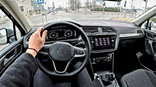 2022 Volkswagen Tiguan Allspace 15l 150HP  POV Test Drive  Wow a lot of space inside [upl. by Brass]