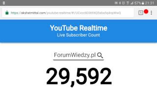 Licznik Subskrypcji YouTube na Żywo  RealTime Counter WWW  ForumWiedzy [upl. by Okin]