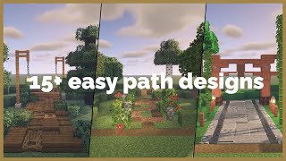 Minecraft 15 Road and Path Designs [upl. by Nosnehpets228]