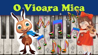 O VIOARA MICA TUTORIAL  O VIARA MICA DEAS AVEA PENTRU INCEPATORI  CANTECE PENTRU COPII LA PIAN [upl. by Maxentia718]