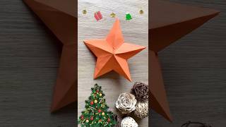 How to make Christmas Star  Christmas Crafts  Christmas Decor  Paper Star shorts [upl. by Eirrol543]