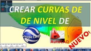 Crear Curvas de nivel de Google Earth en AutoCAD Nuevo Método [upl. by Attenor]