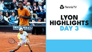 Monfils Faces Cachin Baez vs Fucsovics amp More Feature  Lyon 2023 Highlights Day 3 [upl. by Ahsimik]