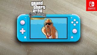 GTA San Andreas  Definitive Edition  Nintendo Switch Lite Gameplay [upl. by Anaujd]