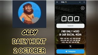 Oldy Daily Hunt Code Today 2 October SatosiBot [upl. by Cohleen]