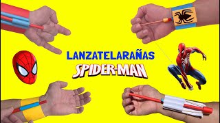 Como hacer 4 LANZA TELARAÑAS de SPIDERMAN Web Shooter de papel [upl. by Eladal]