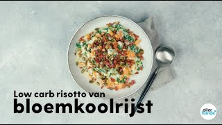 Koolhydraatarm recept  Risotto van bloemkool met gebakken spekjes  Allerhande [upl. by Eenafit941]