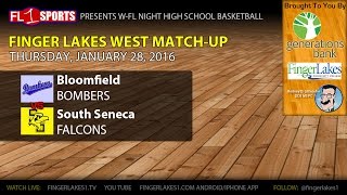 Bloomfield Bombers vs South Seneca Falcons  Finger Lakes West Basketball on FL1 Sports 12816 [upl. by Egwan407]