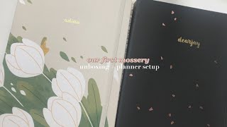 🌼 our first Mossery planners 🌲  unboxing  planner setup [upl. by Dleifniw]