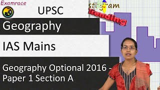 IAS Mains Geography Optional 2016 Solutions Paper 1 Section A Examrace Dr Manishika [upl. by Duquette]