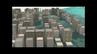 Blender Cycles City Tsunami 2 HD [upl. by Elman]